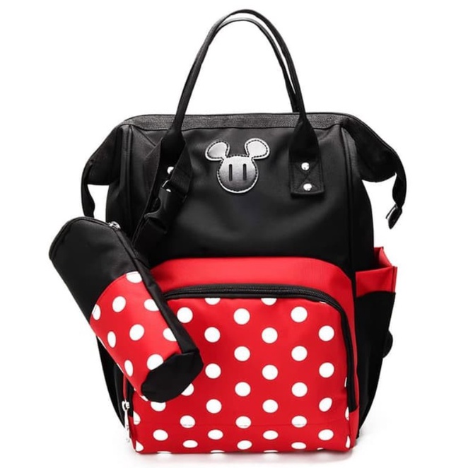 Backpack Mickey Minnie Diaper Bag Multifungsi 2 in 1