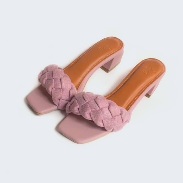 VAIA SANDAL WANITA HEELS WANITA HAURA 4 CM - BIRU MUDA, 39