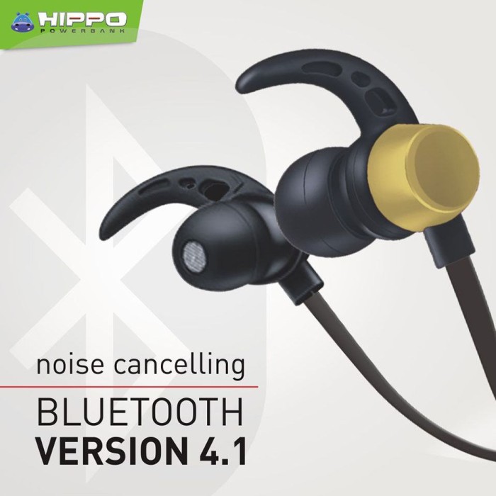 Hippo Headset Bluetooth S1 Handsfree Black Original Resmi