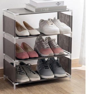 Rak Sepatu Kain Payung Holder 3 Susun 4 Tingkat Rak Buku Penyimpanan Multifungsi Shoe Rack S2 Shopee Indonesia