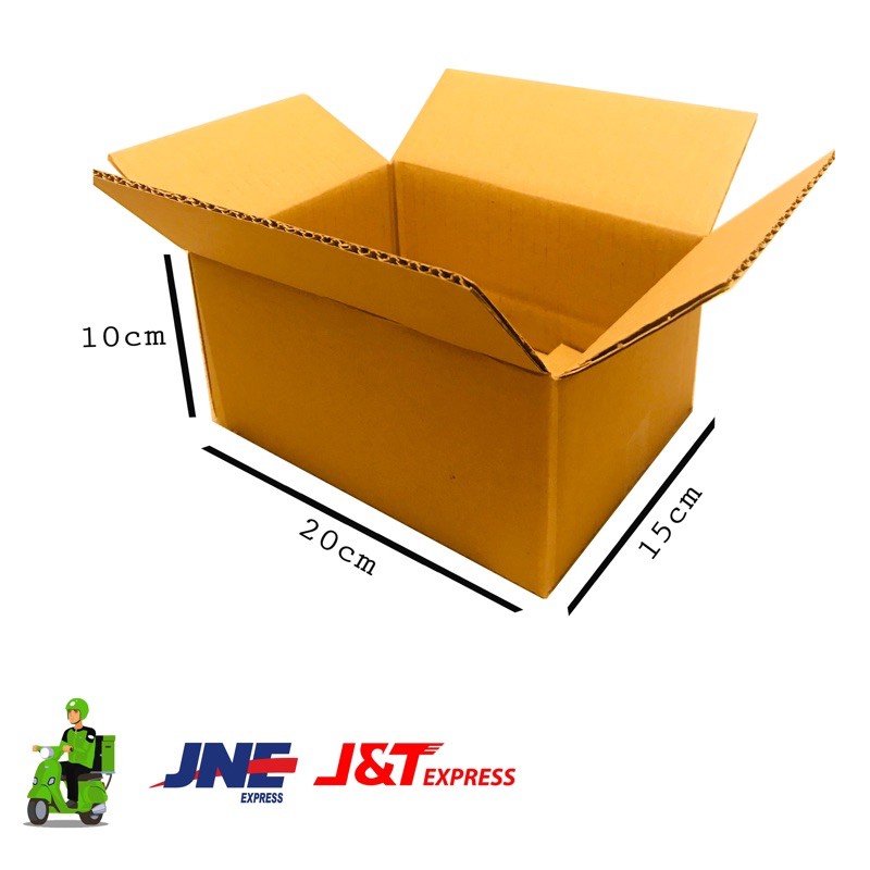 

kardus box single wall polos baru uk 20x15x10 cm