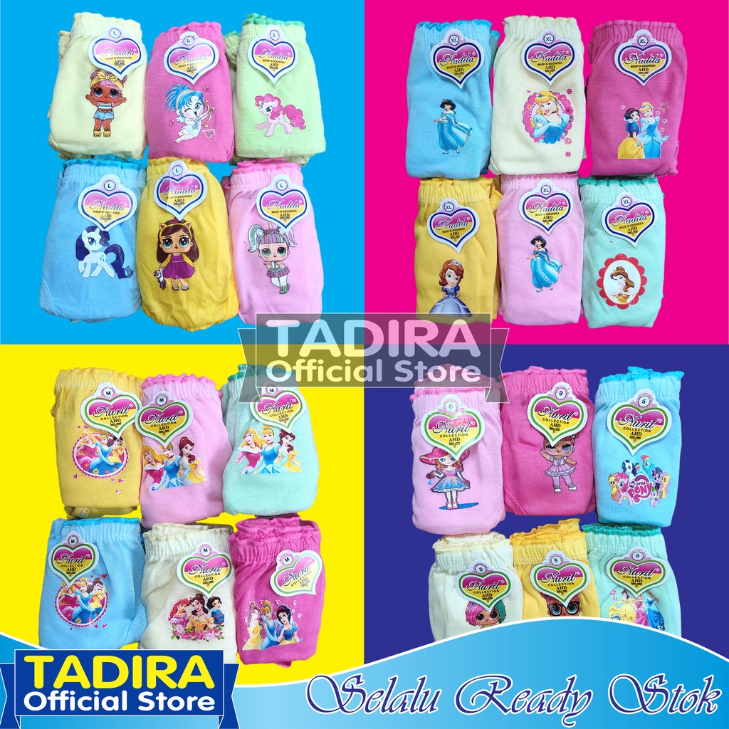 3 Pcs Celana Dalam Anak Perempuan Pakaian Dalam Anak Cewek Multiwarna TADIRA Store