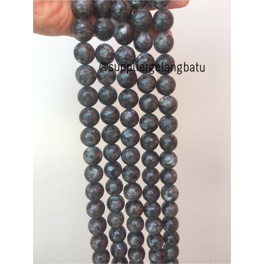 natural 16mm labrador labradorite ready stock abu kilap batu besar aksesoris craft beads supplier