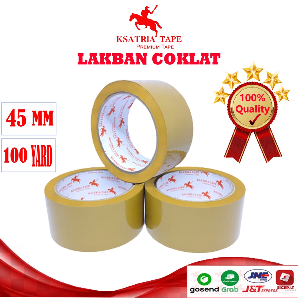 

[TERMURAH] Lakban OPP Tape / Lakban Coklat Dunia Packing 45 mm X 100 yard -COD