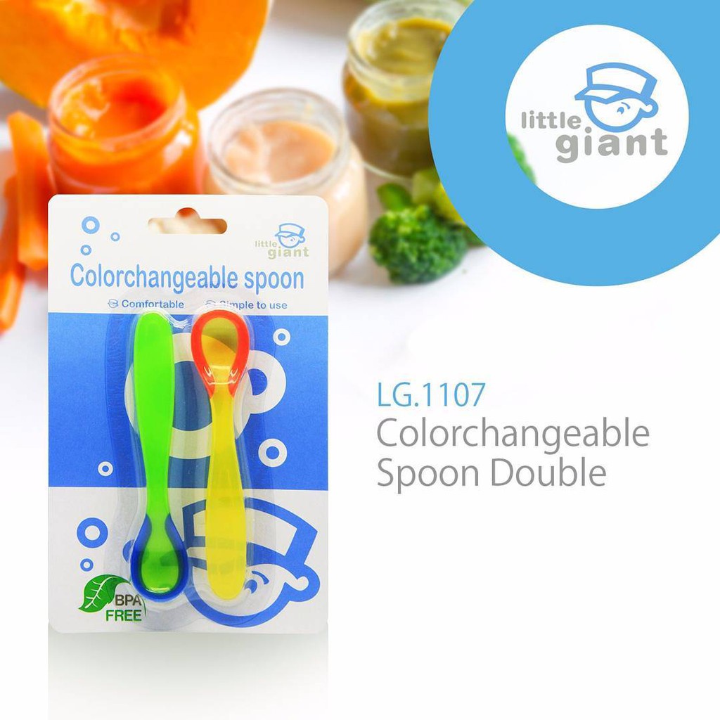 Little Giant  LG1107 Color Changing Safety Spoon - Sendok Makan Bayi Berubah Warna