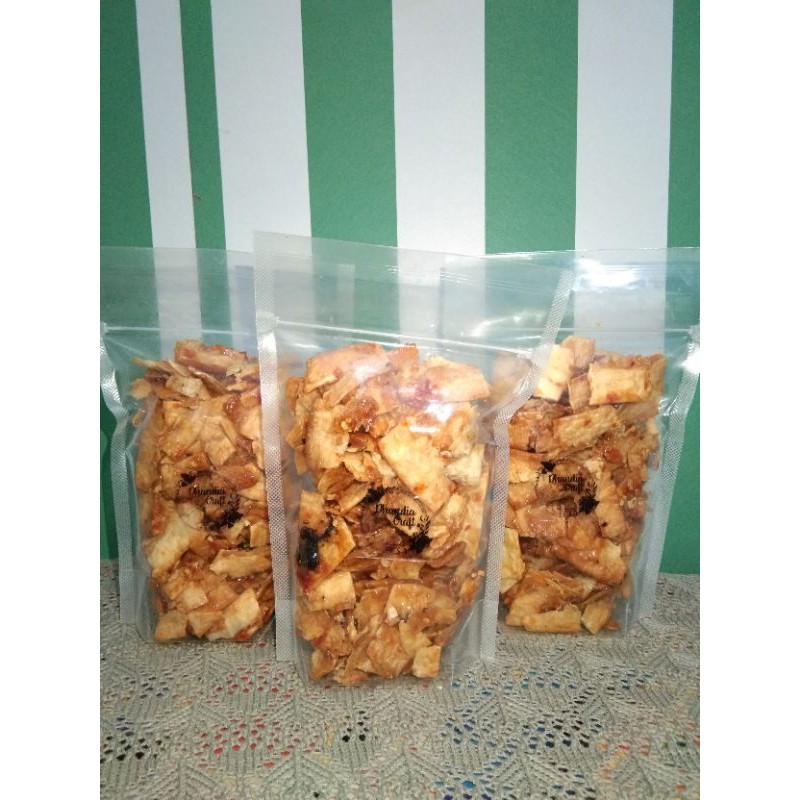 

Keripik Singkong Pedas Manis Balung Kuwuk 250gr Kemasan Pouch