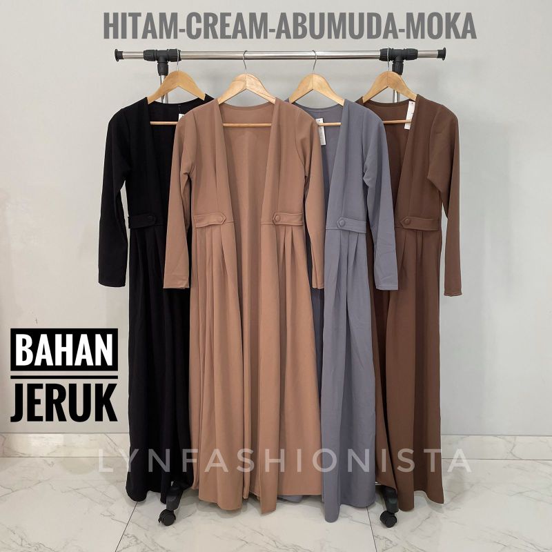 (BB MAX 70 KG)VIKA OUTER/CARDIGAN WANITA MUSLIMAH/LONG CARDI PANJANG POLOS PREMIUM-2