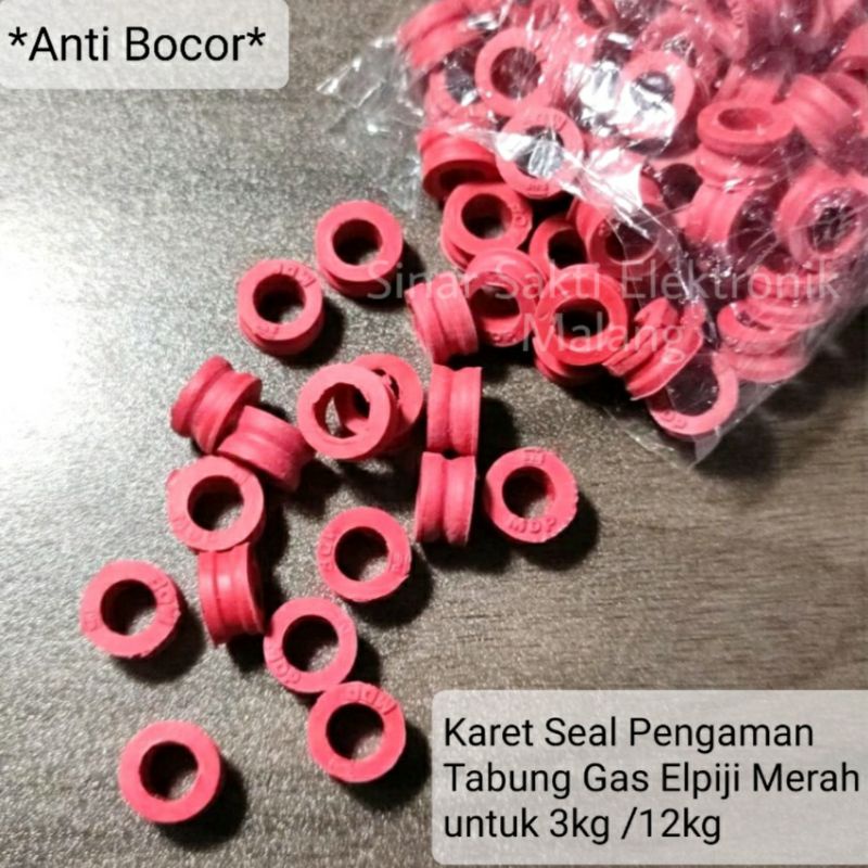 Karet Seal Pengaman Tabung Gas Elpiji LPG Merah 3kg 12kg Promo Malang