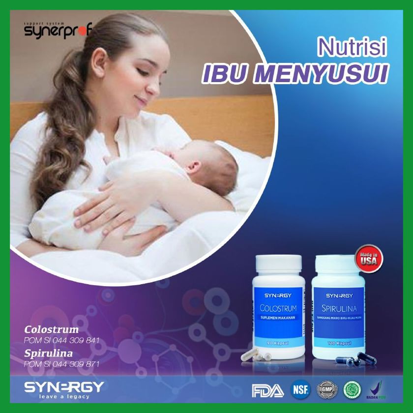 AMPUH PAKET HERBAL Nutrisi Ibu Hamil Dan Menyusui - Spirulina + Colostrum