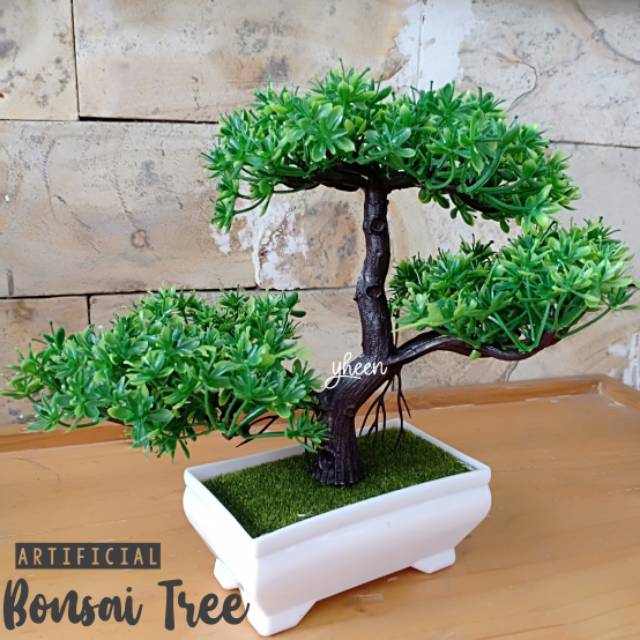 Artificial Bonsai Tree / Tanaman Bunga Hias Plastik Bonsai Bentuk Pohon Cabang Import Murah