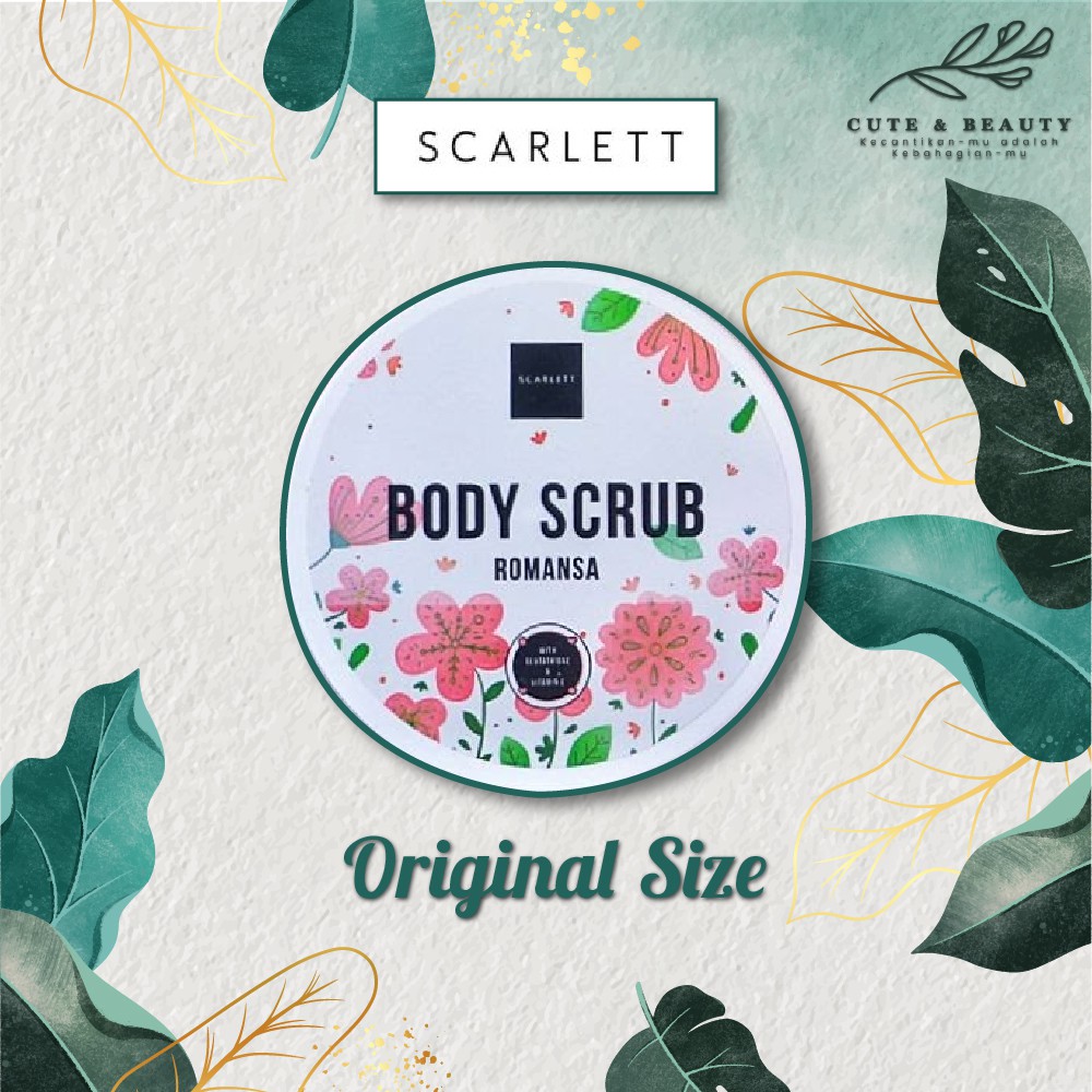 SCARLETT BODY SCRUB ROMANSA serum toner masker wajah sunscreen skincare glowing wardah