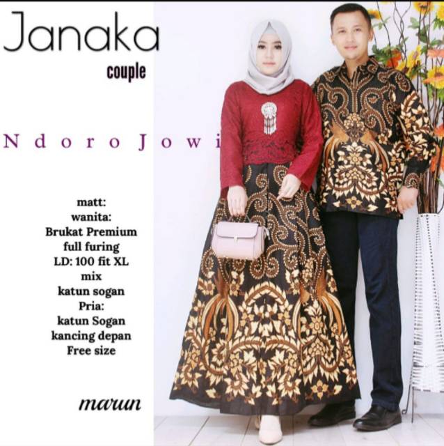 Janaka couple ORI NdoroJowi || couple gamis brokat paling dicari