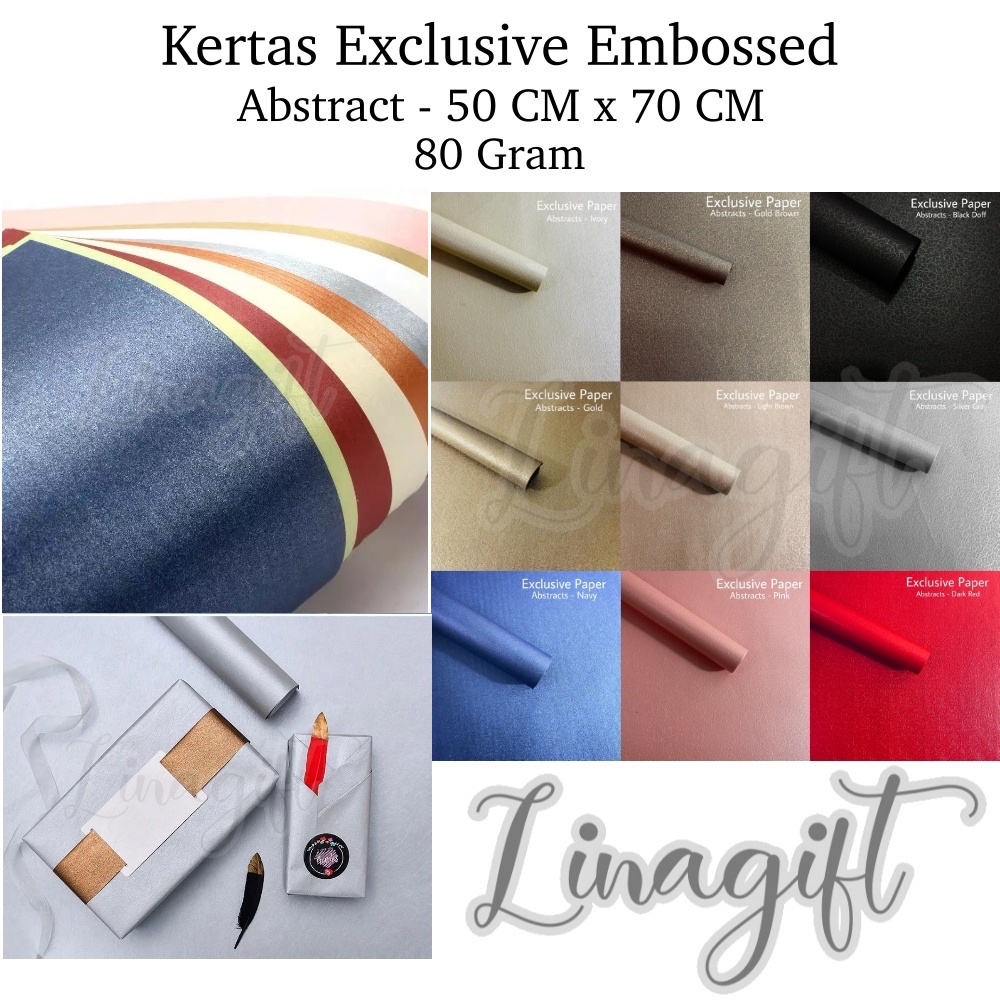 

( 2 Lembar ) KERTAS EXCLUSIVE EMBOSSED 80 GR ABSTRACT - GIFT WRAP PEARL PAPER CLASSIC EUSTHATIC