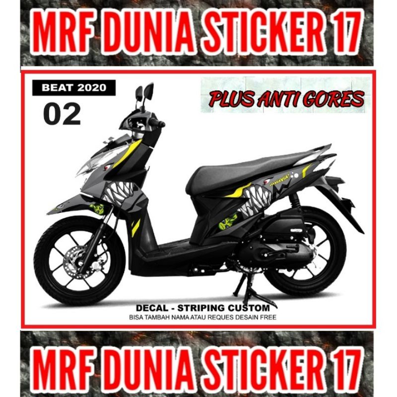Sticker Decal Motor Beat 2020 Full Body dekal motor Beat 2020 Full Body Stiker Striping motor Beat 2