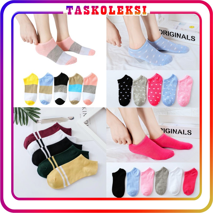 ☛TK☚ Kaos Kaki Motif Polos Korea Ankle Cute Semata Short Socks Pendek Fashion Murah Anak R097