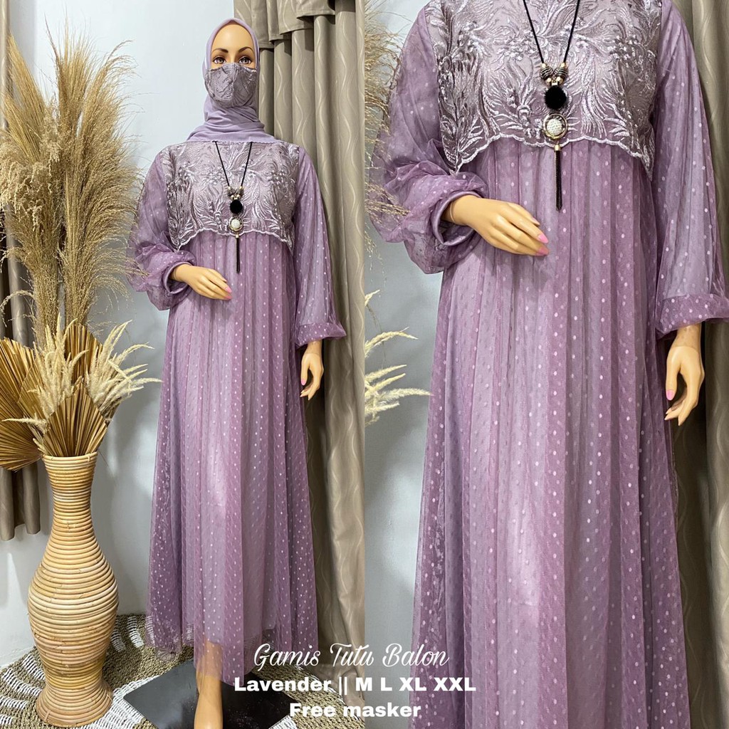 Gamis Tutu Balon / Kebaya Gamis / Baju Gamis Pesta / Kebaya Modern / Gamis Pesta Mewah / Gamis