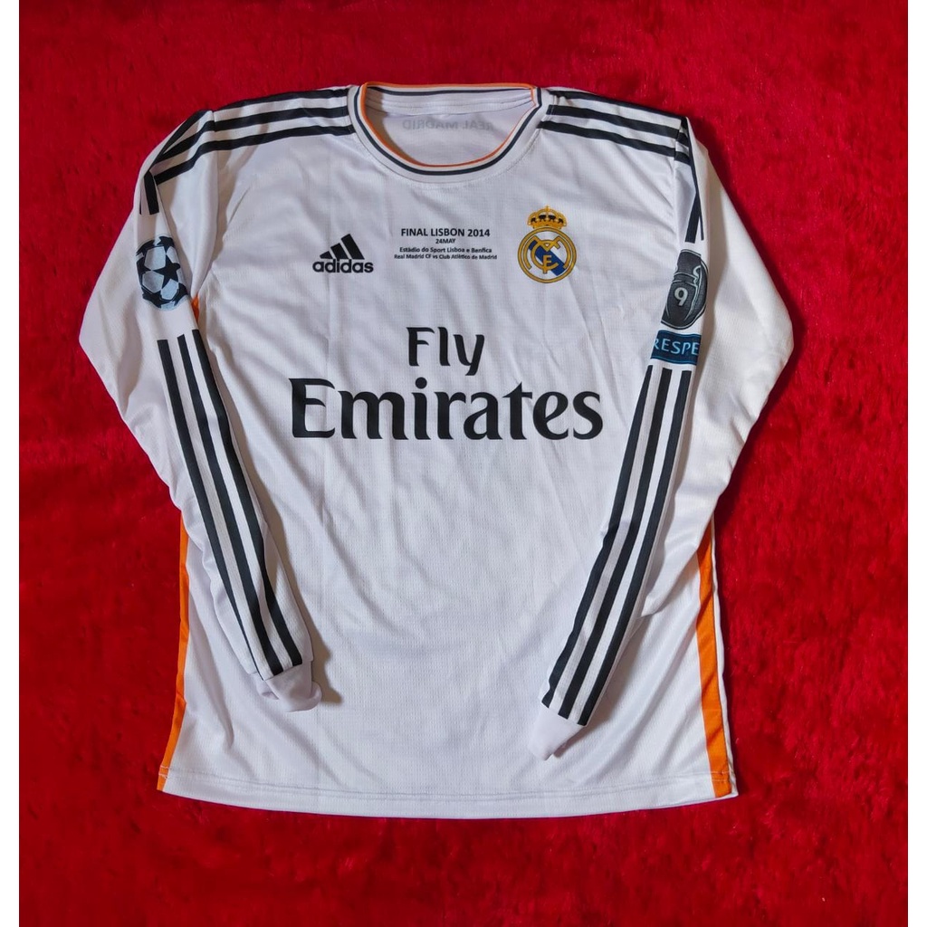 JERSEY REAL MADRID 2014 HOME FINAL UCL FULL PRINTING