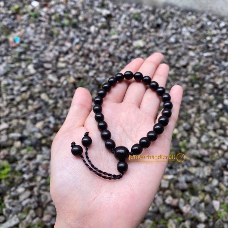 Gelang Kayu Bertuah Galih Kelor / Gelang Kelor Hitam 8mm