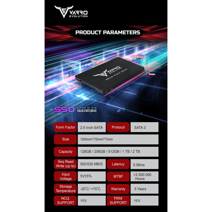 SSD VARRO EVOLUTION 256GB SATA