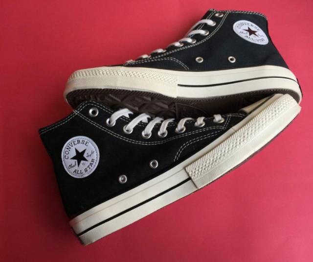 SEPATU CONVERSE 70S HIGH EGRET  BLACK WHITE MADE IN VIETNAM