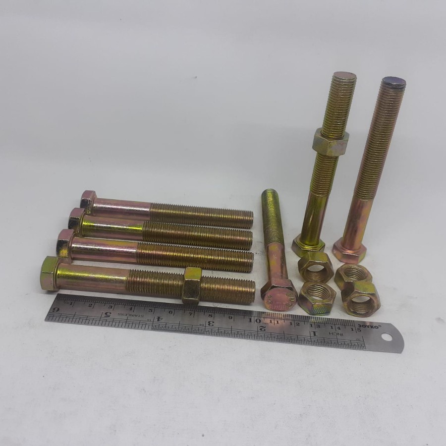 BAUT MUR KUNING M12 X 100 / BMK M12 X 100 / BAUT M12X100 KUNING / BAUT M12 / BAUT 17 KUNCI 17 / PANJ