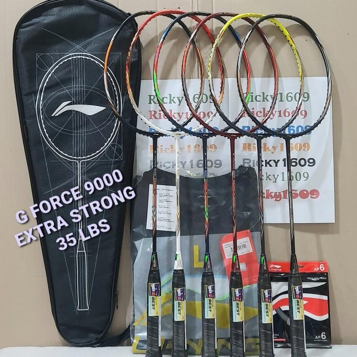 Raket | Raket Badminton Lining G Force 9000 Extra Strong Up 35 Lbs - Original