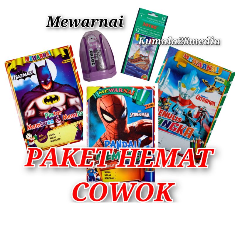 

Buku Edukasi Anak Mewarnai Paket Hemat Cowok