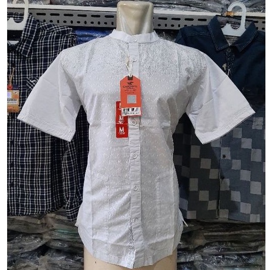 Kemeja Koko CARDINAL Original Pendek Putih LMXL