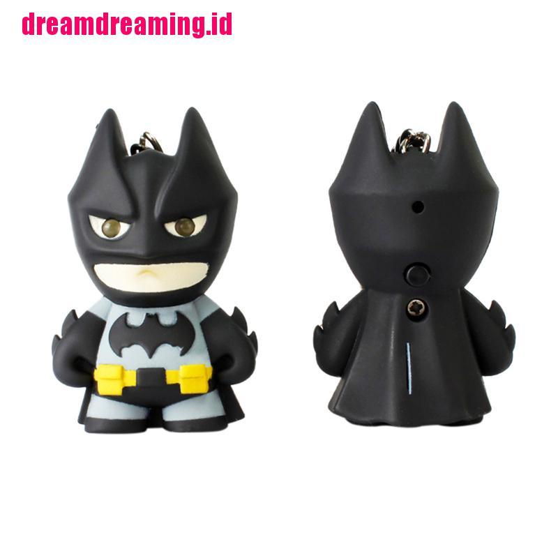 Dreamdreaming.id Gantungan Kunci Batman Dengan Lampu Senter Led + Suara