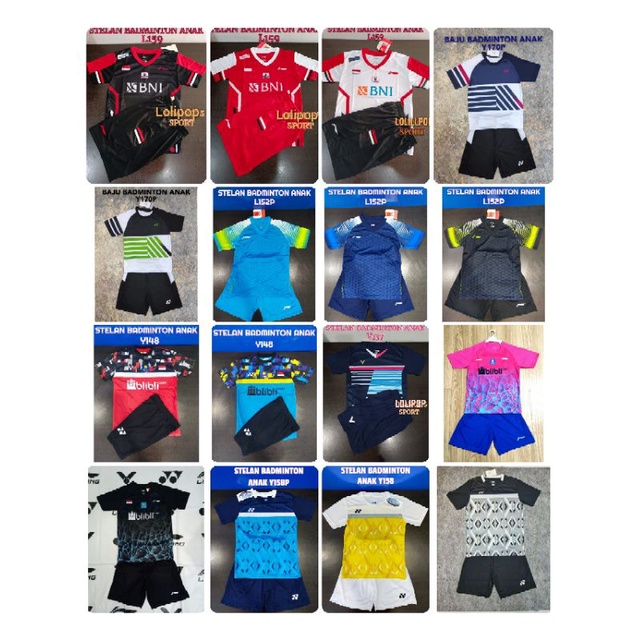 BAJU ANAK BADMINTON/ SETELAN ANAK BADMINTON