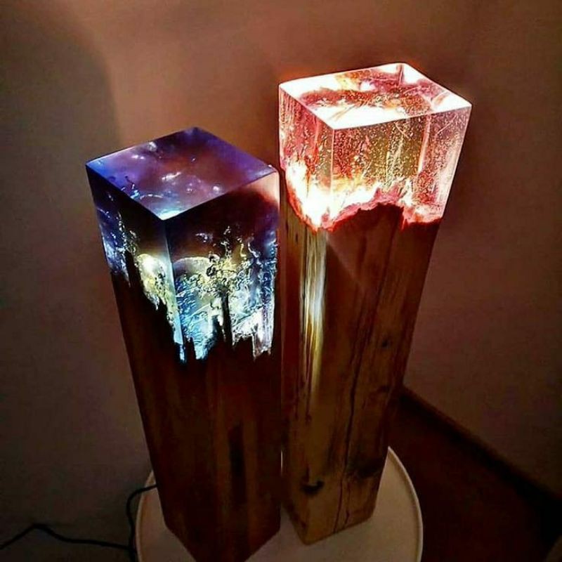 Lampu hias dari resin