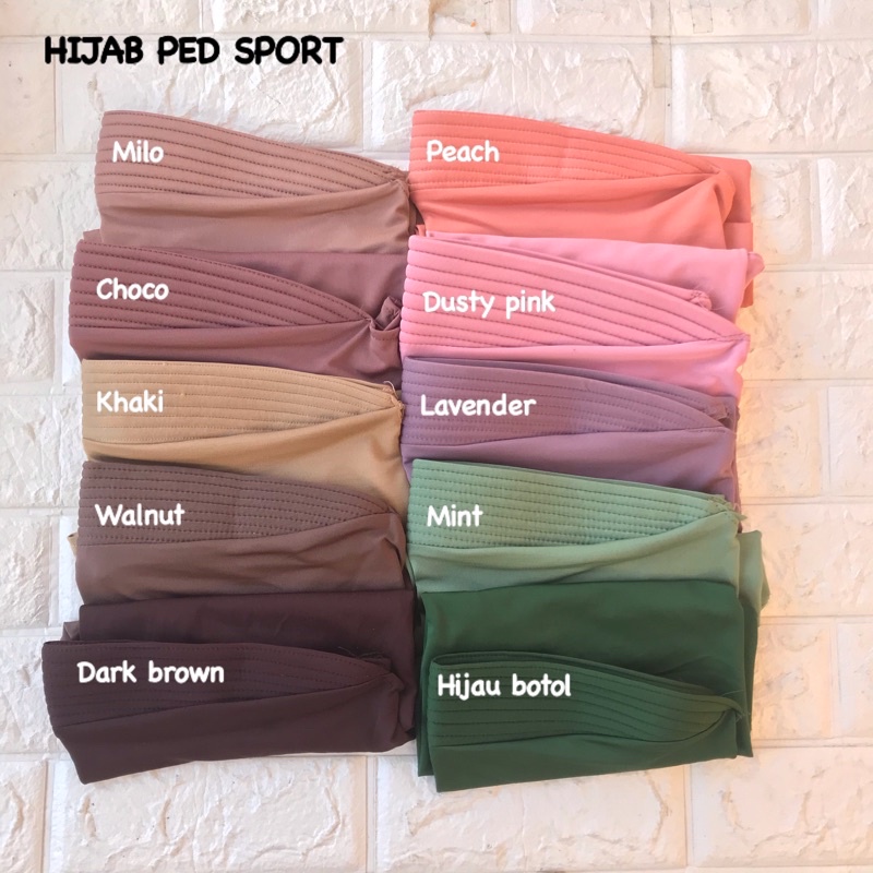 HIJAB INSTAN PED SPORT JERSEY MURAH / KERUDUNG DAILY OLAHRAGA