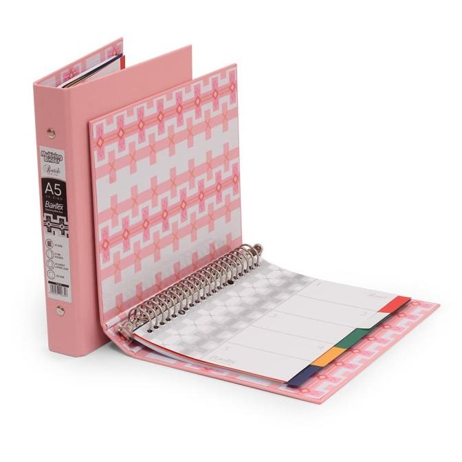

READY COD Bantex A5 Multiring Binder - Musky Pink- Batik Series (1 Pcs) #1334 74 PROMOKode 4961