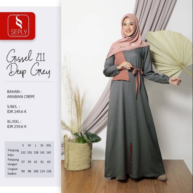 Gamis Seply Gissel 211, Gissel 211 Seply, Gamis Seply Dewasa Gissel 211 Original by Seply