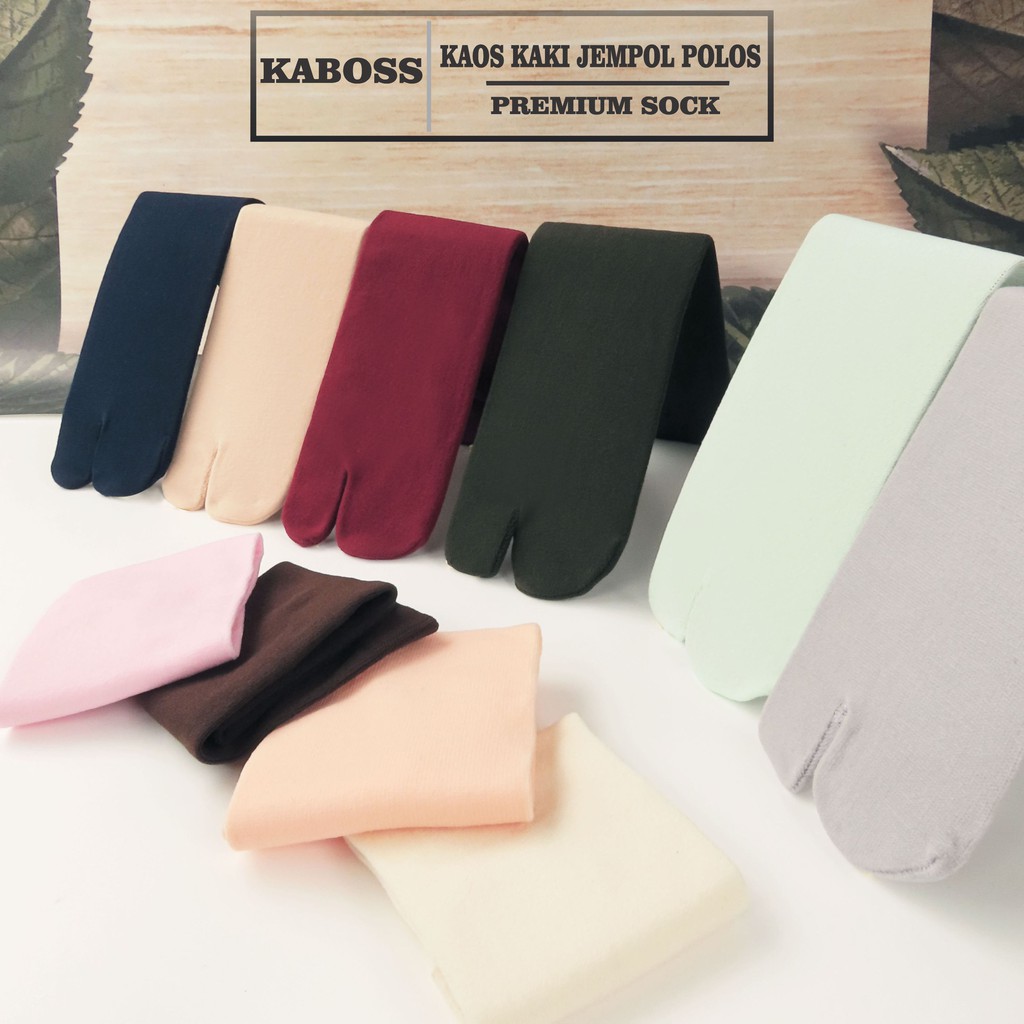 Kaboss Kaos kaki Jempol Polos Basic Nylon Premium