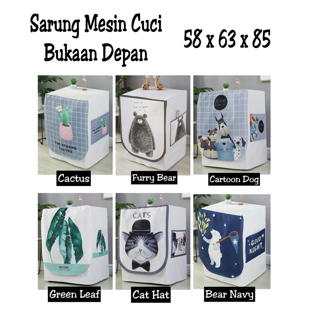 Cover Sarung Mesin  Cuci  Buka Depan Pelindung Front Loading 