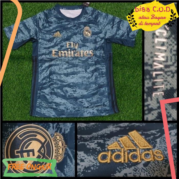 [COD]918 JERSEY BOLA FUTSAL BAJU KAOS OBLONG POLOS PRIA MURAH REAL MADRID GOALKEEPER GK AWAY