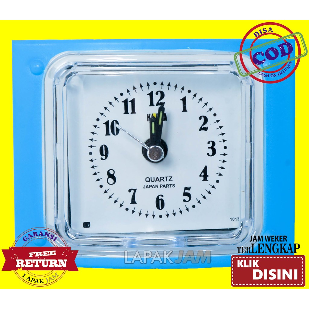 Jual Jam Weker Kaiwa 8404 Kotak Minimalis Alarm Beep Diameter 9 cm Best