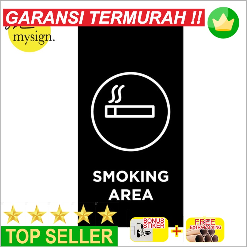 

Promo Smoking Area / Sign Board Akrilik Modern / Papan Penanda Akrilik Elegan