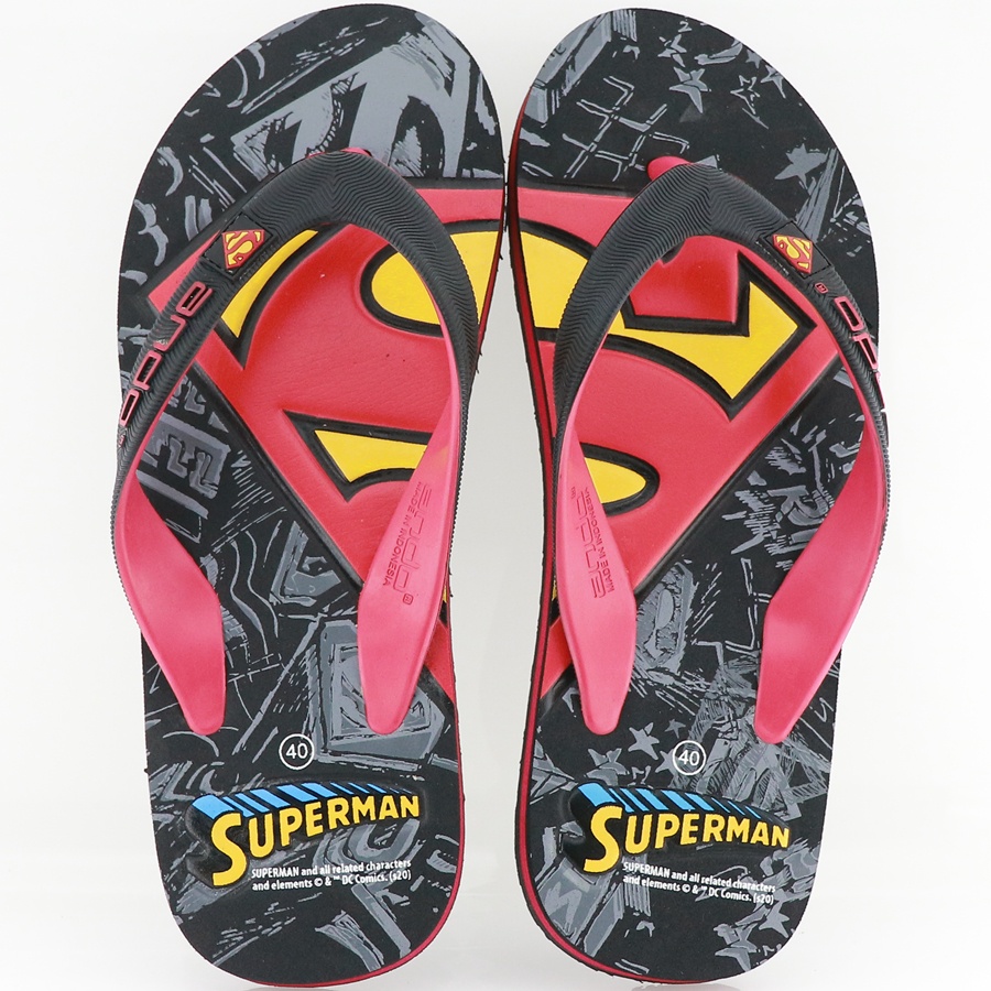 Ando X Superman Collab SPM 210 Hitam - Sandal Jepit Pria Dewasa Ando Surabaya