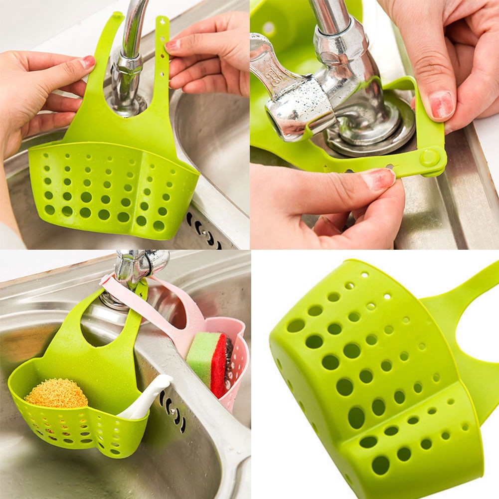 Hot Sale/Gadget Dapur Keranjang Portable Dapur Rumah Gantung Drain Basket Bag Alat Penyimpanan Mandi Tempat Wastafel