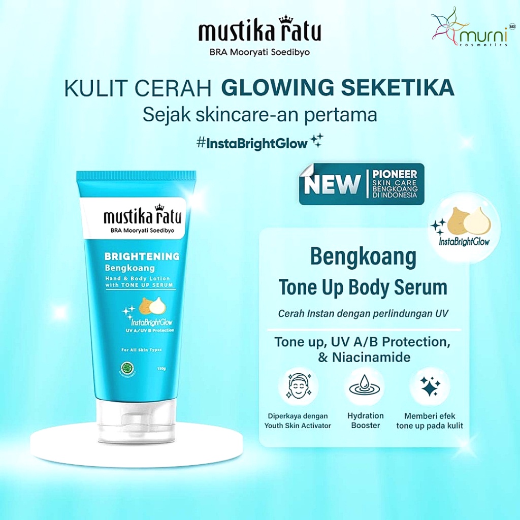 MUSTIKA RATU BRIGHTENING BENGKOANG TONE UP BODY SERUM LOTION 150ML