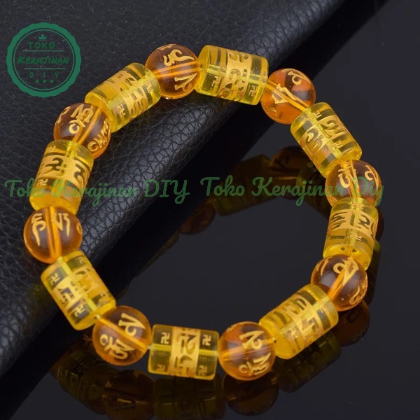 Gelang Batu Mantra Tibet Tabung Gelang Keberuntungan