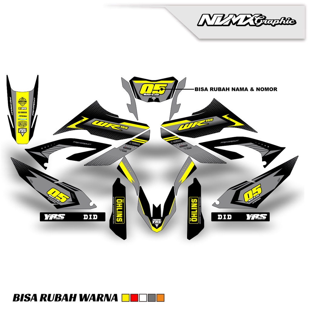 DECAL-STIKER WR 155-SUPERMOTO-FULL BODY