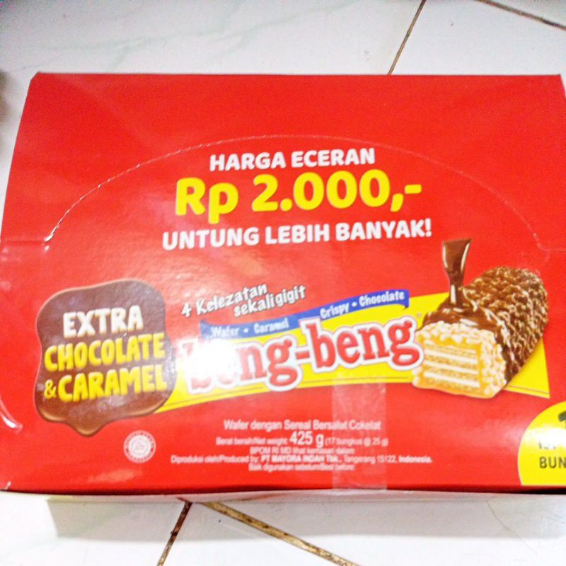 

BENGBENG BERSALUT COKLAT extra chocolate & caramel isi 17bungkus