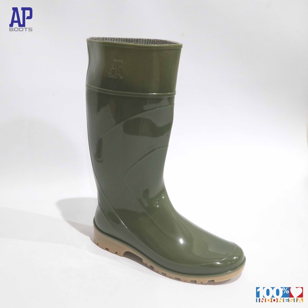 AP 2011 GREEN 36-39 - SEPATU BOOT KARET CEWEK - AP BOOTS