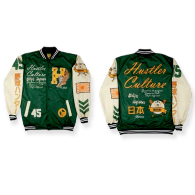 jaket pria Parsity/ Varsity keren/ varsity bisbol/ jaket bisbol/ Jaket Varsity Pria wanita-HUSTEL 45