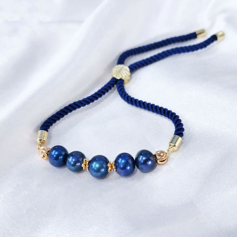 Gelang serut tali mutiara tawar / Gelang simple / Gelang allsize / gelang mutiara asli /gelang tali 