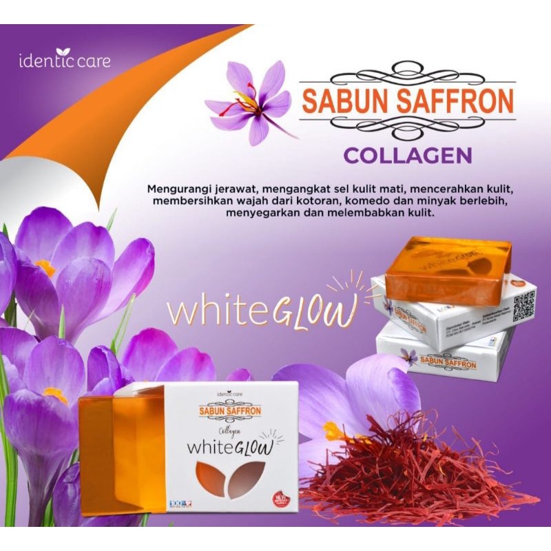 sabun saffron collagen whiteglow ori BPOM (Agen resmi) / facial foam saffron whiteglow / sabun cuci 