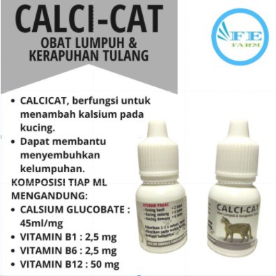 OBAT LUMPUH KUCING OBAT KEJANG DEHIDRASI KERAPUHAN TULANG FEFARM